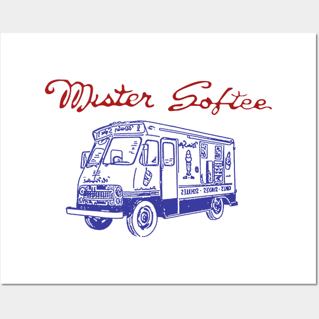 Mister Softee Truck ice Cream Wall Art by Abstrack.Night